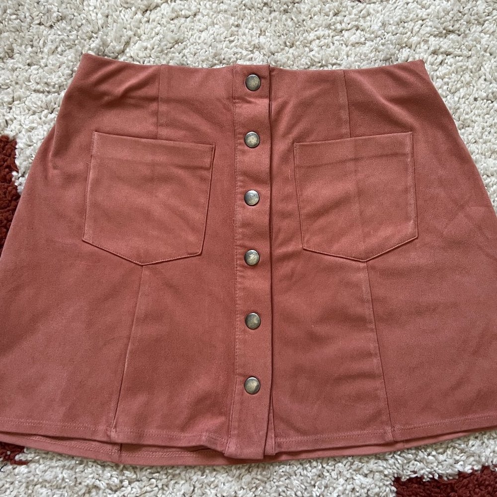 90s coral pink mini skirt - Forever 21 - size S